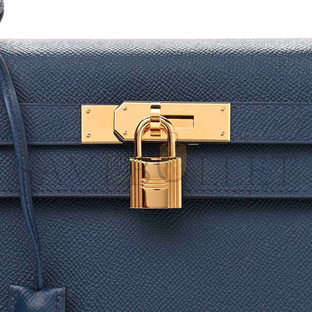 HERMÈS MASTER EPSOM KELLY SELLIER 28 BLEU DE MALTE (28*22*10cm)